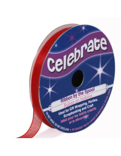 Ruban organza Celebrate rouge - 6 mm x 8 m