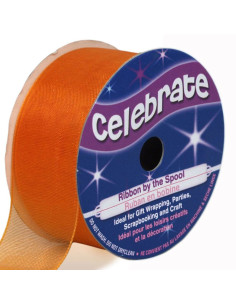 Ruban organza Celebrate orange - 25 mm x 5 m