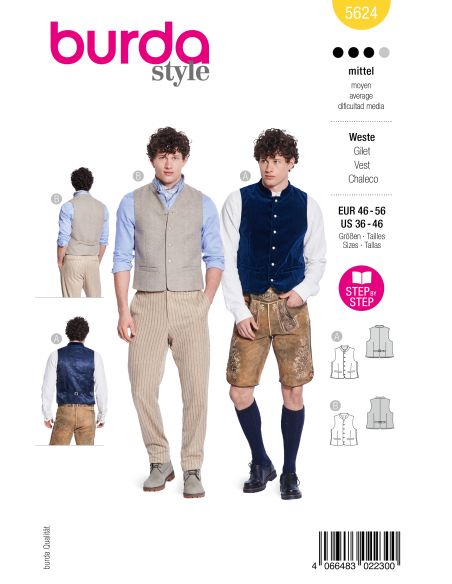 Patron de veste - Burda 5624