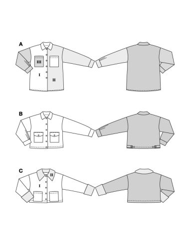 Patron de chemise et veste - Burda 5661