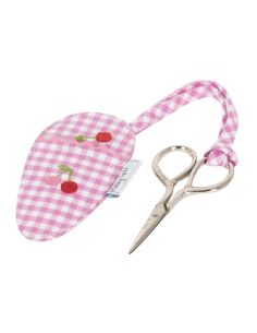Ciseaux de broderie 9 cm avec étui de rangement - Collection cerises brodées 2
