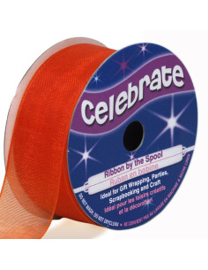 Ruban organza Celebrate orange - 20 mm x 5 m