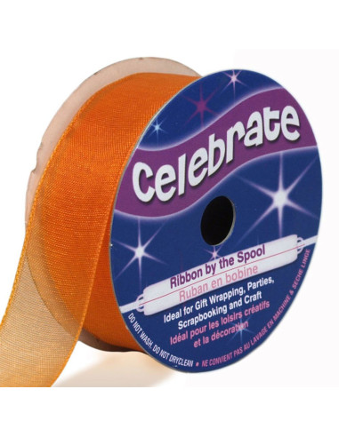 Ruban organza Celebrate orange - 20 mm x 5 m