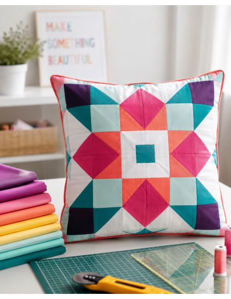 Tissu coton uni patchwork Kona - School Bus