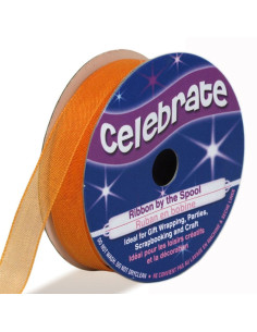 Ruban organza Celebrate orange - 9 mm x 8 m