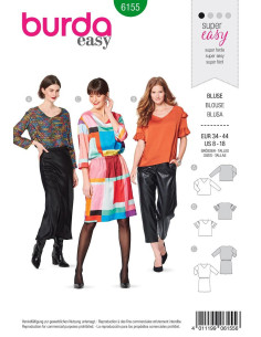 Patron de blouse et robe - Burda 6155
