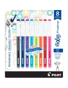 Set de 8 stylos feutres Pilot FriXion Fineliner