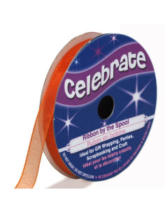 Ruban organza Celebrate orange - 6 mm x 8 m