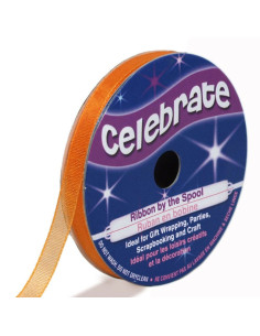 Ruban organza Celebrate orange - 6 mm x 8 m