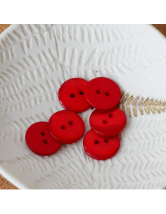 Bouton Sparkle 2 trous - Red Poppy