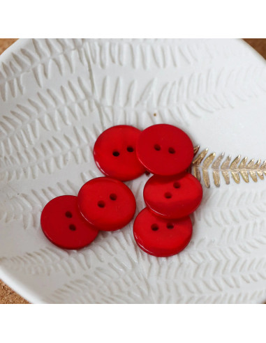 Bouton Sparkle 2 trous - Red Poppy