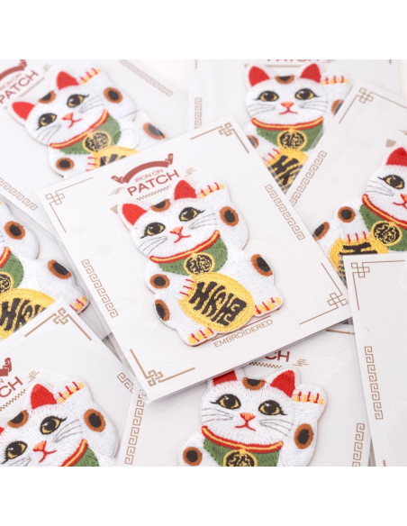 Patch brodé thermocollant - Maneki Neko lanterne