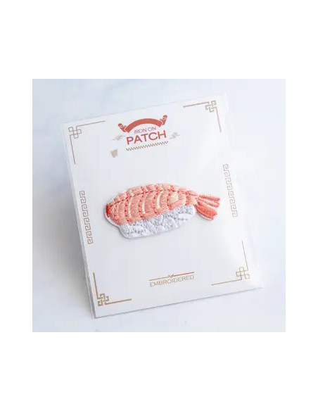 Patch brodé thermocollant - Sushi crevette