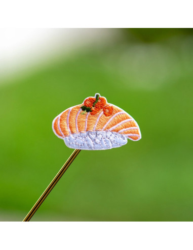 Patch brodé thermocollant - Sushi saumon