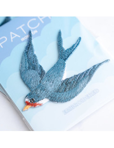 Patch brodé thermocollant - Hirondelle de dos 2