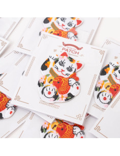 Patch brodé thermocollant - Maneki Neko carpe koï 2