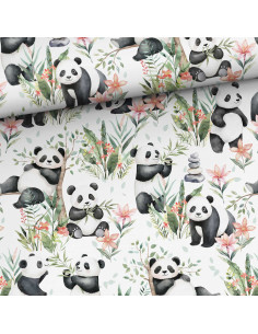 Tissu coton premium - Pandas