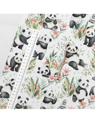 Tissu coton premium - Pandas