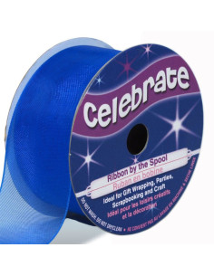 Ruban organza Celebrate bleu roy - 25 mm x 5 m