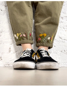 Adhésifs pour broder avec motifs Camomille Créations - Fleurs 2