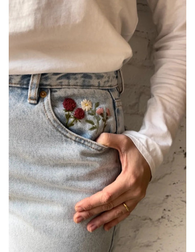 Adhésifs pour broder avec motifs Camomille Créations - Fleurs