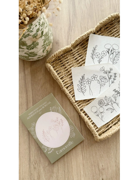 Adhésifs pour broder avec motifs Camomille Créations - Fleurs