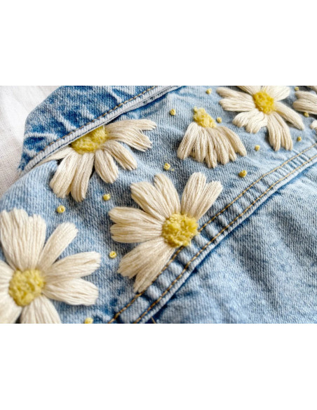 Adhésifs pour broder avec motifs Camomille Créations - Marguerites