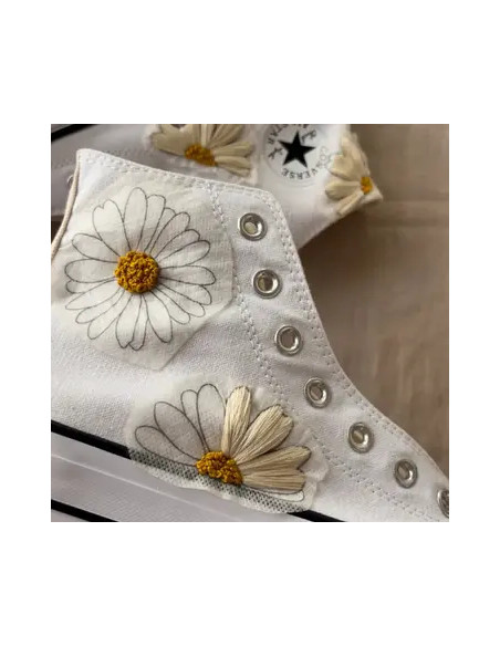 Adhésifs pour broder avec motifs Camomille Créations - Marguerites