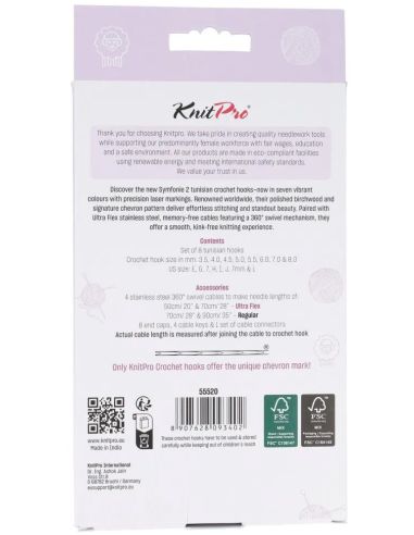 Trousse crochets tunisiens KnitPro Symfonie 2