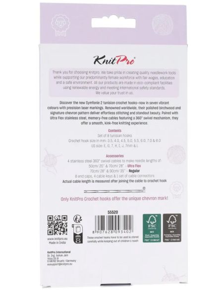 Trousse crochets tunisiens KnitPro Symfonie 2