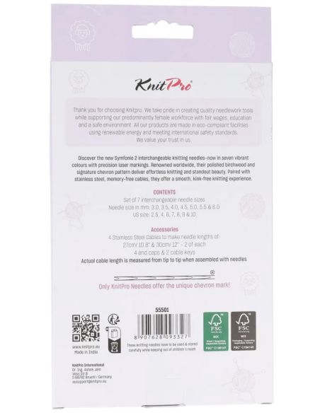Trousse aiguilles circulaires 5 cm Mini KnitPro Symfonie 2