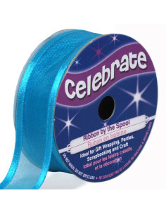 Ruban organza Celebrate bleu turquoise - 20 mm x 4 m