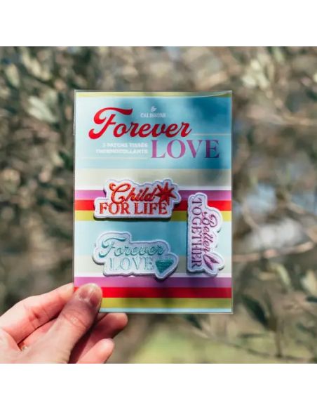 Écussons tissés thermocollants Forever Love - Calissone