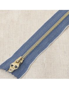 Fermeture jeans tête de mort