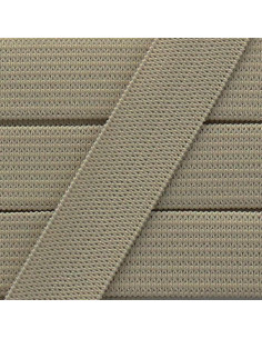 Élastique souple 15 mm - Beige foncé