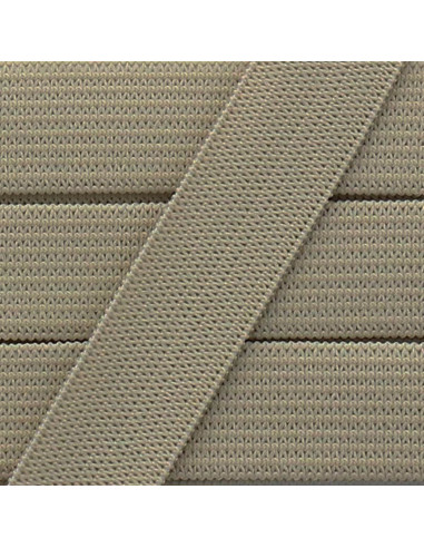 Élastique souple 15 mm - Beige foncé