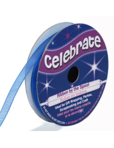 Ruban organza Celebrate bleu roy - 6 mm x 8 m