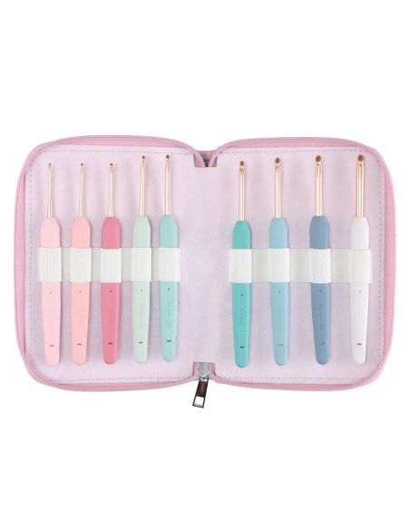 Set de 9 crochets or rose Deluxe KnitPro Vybe