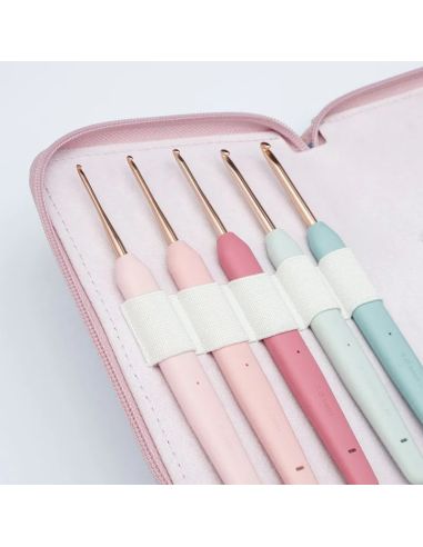 Set de 9 crochets or rose Deluxe KnitPro Vybe