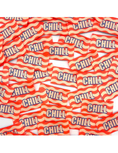 Lot de 5 étiquettes tissées à coudre Chill