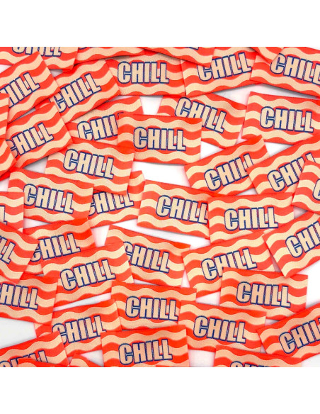 Lot de 5 étiquettes tissées à coudre Chill