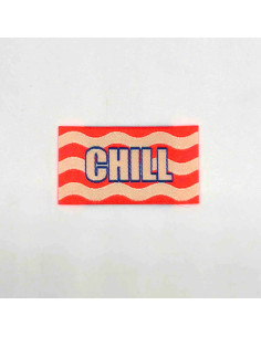 Lot de 5 étiquettes tissées à coudre Chill 2