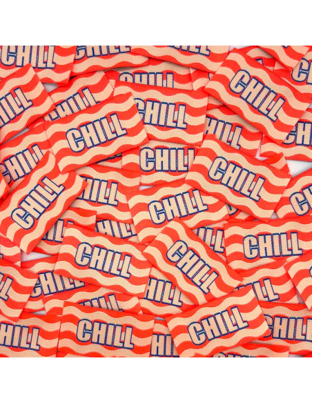Lot de 5 étiquettes tissées à coudre Chill