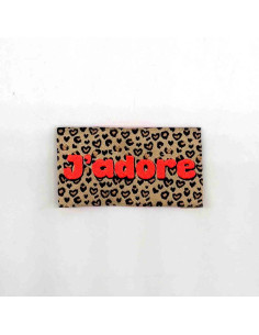 Lot de 5 étiquettes tissées à coudre J'adore 2