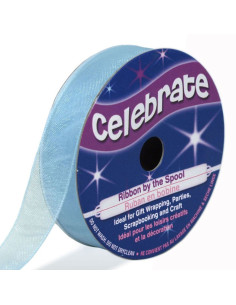 Ruban organza Celebrate bleu ciel - 12 mm x 6 m
