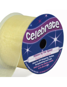 Ruban organza Celebrate crème - 32 mm x 5 m