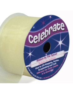 Ruban organza Celebrate ivoire - 32 mm x 5 m