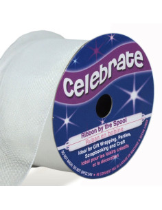 Ruban organza Celebrate blanc - 32 mm x 5 m