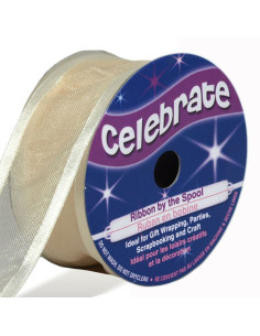 Ruban organza Celebrate crème - 25 mm x 4 m