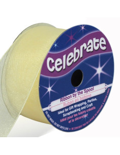 Ruban organza Celebrate crème - 25 mm x 5 m